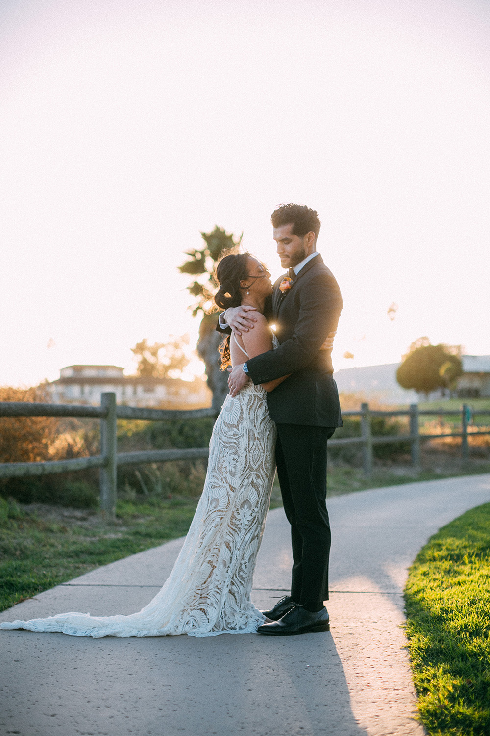 Couple posing for photos